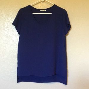 Soprano Navy Short Sleeved Top
